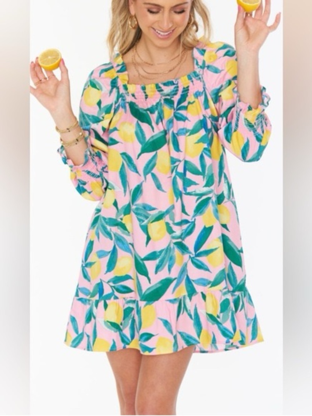 Show Me Your MuMu Sabrina Chazen Lemon Mini Dress